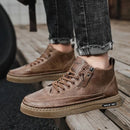 Men Boots Winter High Top Leather Shoes Fashion Cotton Shoes Fashion Ankle Boots Business Casual Outdoor Shoes Male Sneakers New - M & M Global