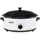 4816-14 Porcelain Roaster Oven, 6 quart, White - M & M Global