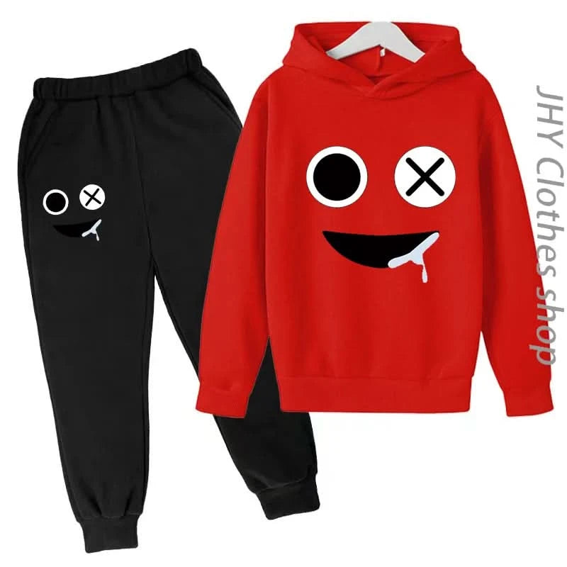 Children Set Boys Girls Kids rain Clothing  Sweatshirt 3-12 Years Toddler Printing Spring Sports game Leisure Time Hoodies - M & M Global