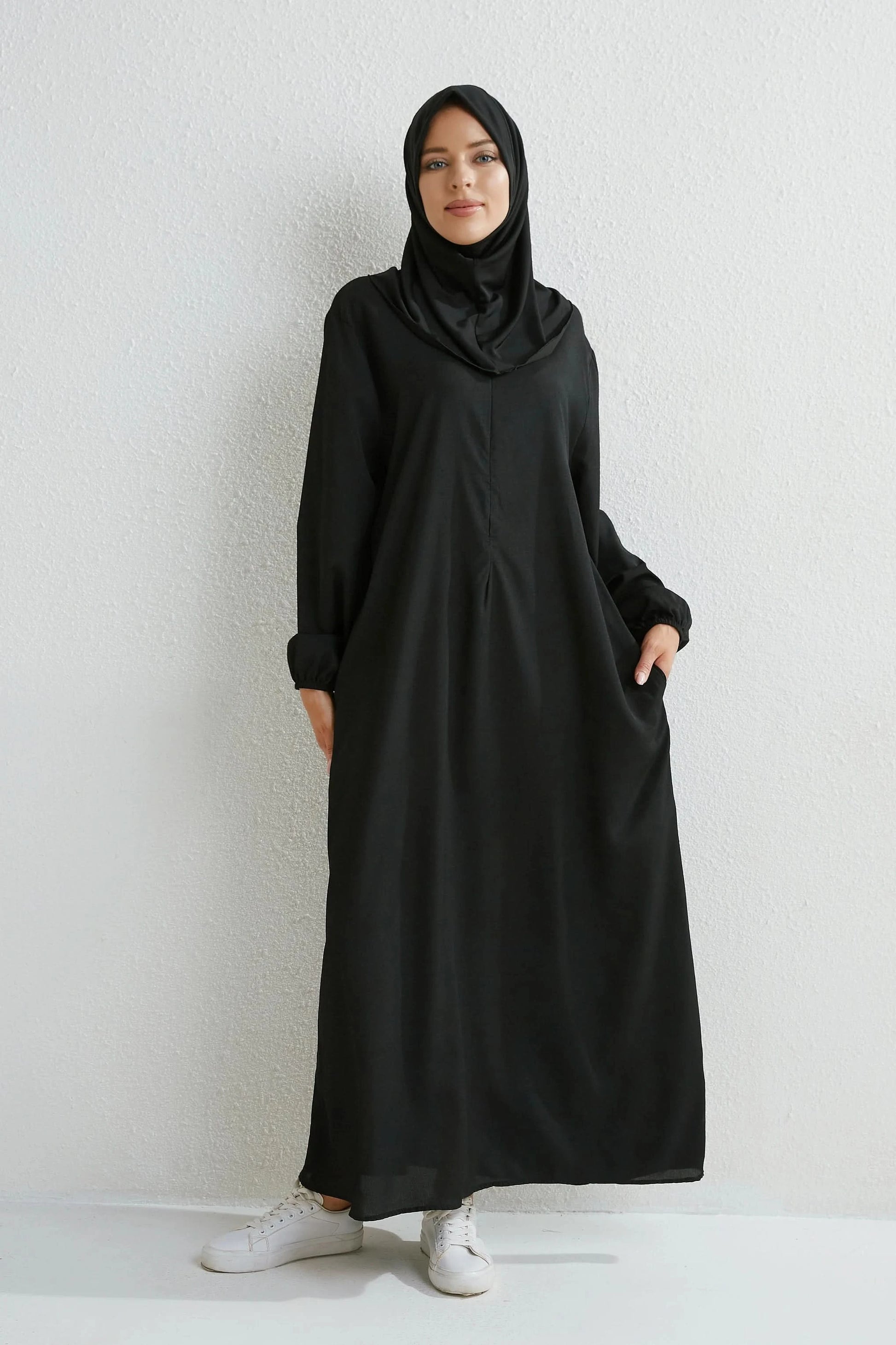 Muslim Dresses Women Maxi Dresses Mujer Vestidoes Female Loose Dresses Full Sleeve Printed Floral Casual Robe Long Dress - M & M Global