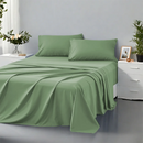 Green bed sheets and pillows on a bed in a bedroom setting.
Queen size bedding set

4-piece microfiber bed set

Solid color comforter set

All-season bedding set

Lightweight comforter

Ultra-soft bed sheets

Minimalist bedding set

High thread count sheets

Fade-resistant microfiber bedding

Modern home bedding set