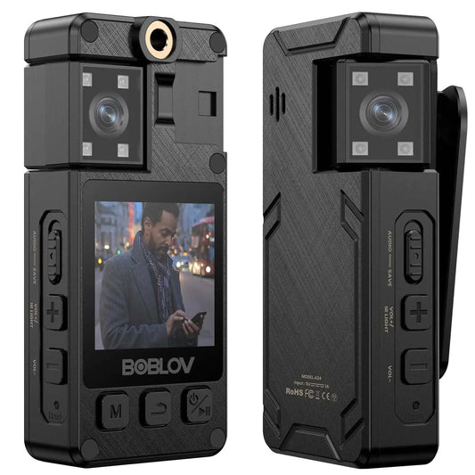 BOBLOV Mini Camera A24 HD 1296P Sports Action DV Digital Cameras Security Protection Small Camcorder Pocket Police Body Camara - M & M Global