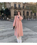 Plus Size Trendy Korean Style Woolen Coat Women's Loose Midi Student Style Jacket Autumn Winter New Arrival Small Size Outerwear