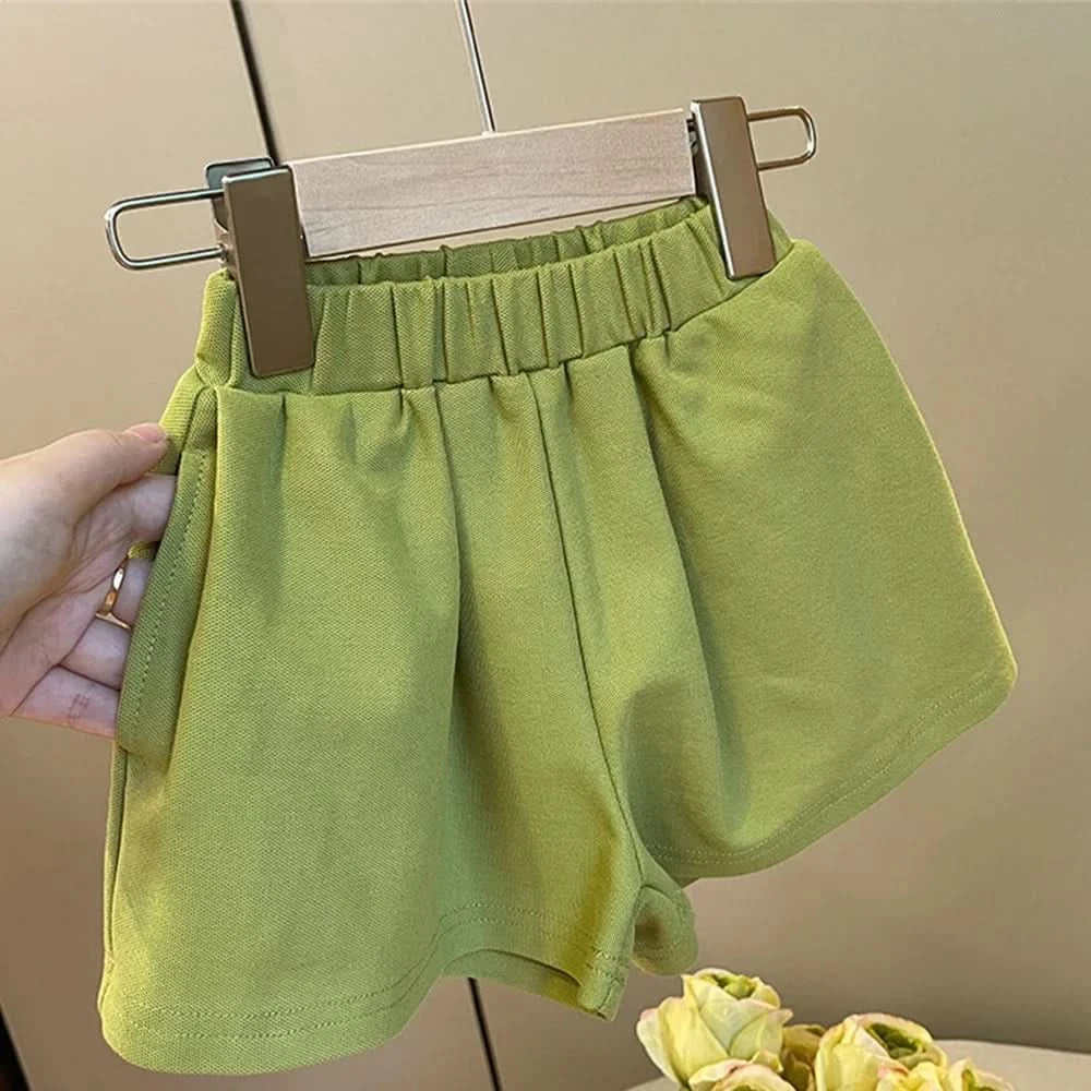 Children's Clothing Sets Korea Short Sleeved Casual Shirt Dress Polo T-shirt+Shorts Sets Sisters Girls Summer Kids Clothes Girls - M & M Global