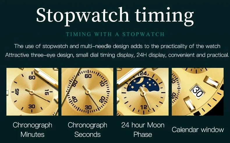 OLEVS Watches For Men Classic with Date Dress Luxury Big Face Waterproof Luminous Men's Wrist Watch Stainless Steel Men Watch - M & M Global