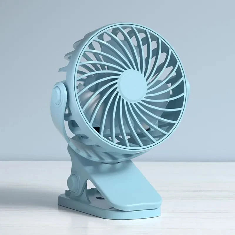 Rechargeable Portable Electric Fan 720° Rotating Hanging Clip Fan Night Light Air Cooler Outdoor Camping Small fans ventilador - M & M Global