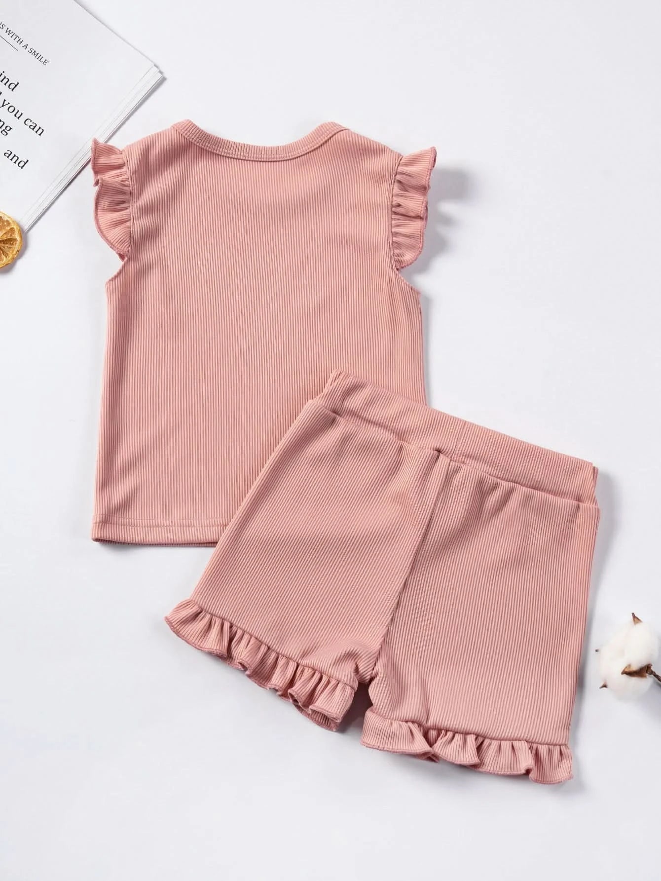 2024 Summer Hot selling Little Girl Daily Casual Clothing Minimalist Little Girl Polyester Set Cool Sleeveless Shorts Set Girl - M & M Global