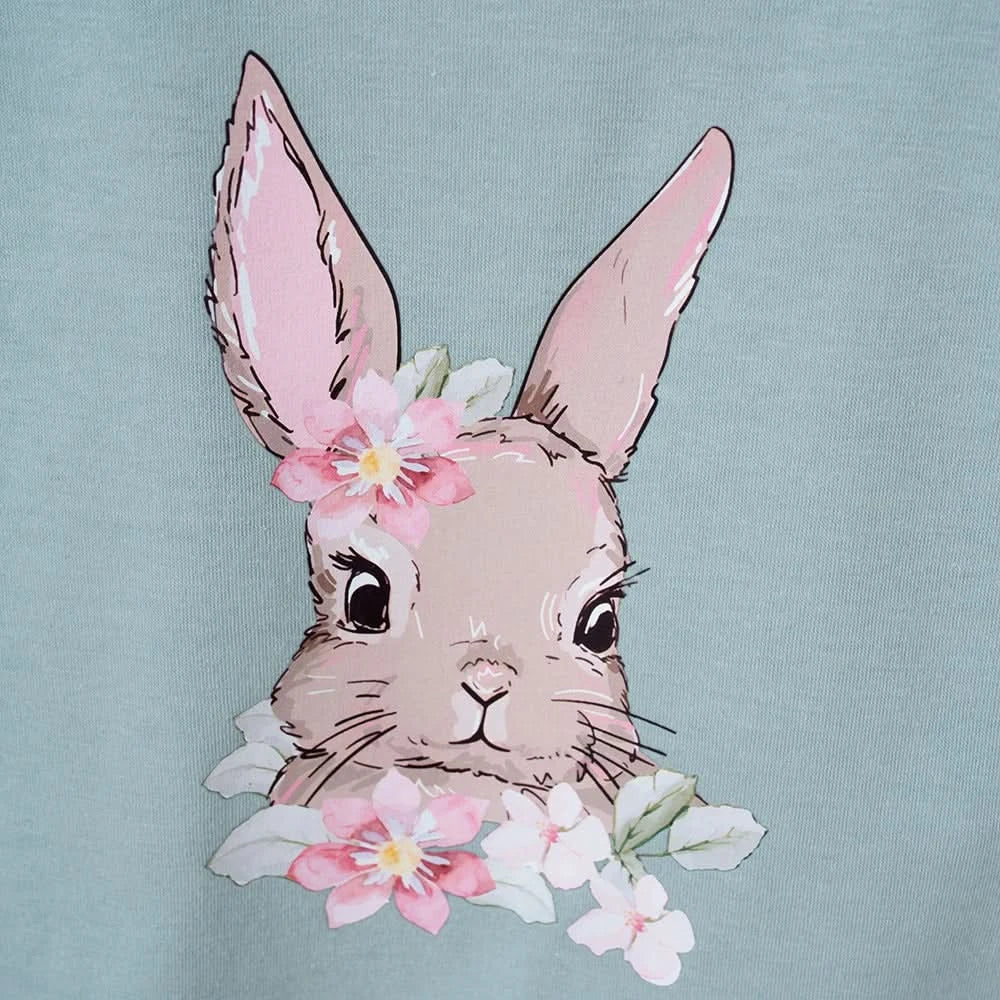 Hot Selling Children's Printed Summer Set Cute Rabbit Baby Boy And Girl Summer Clothing Children's Pure Cotton T-shirt Set - M & M Global