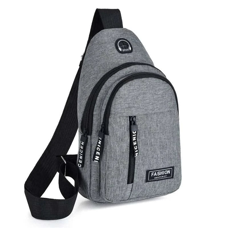 2025 New Multifunctional Chest Bag Men's Fashion Trend Oxford Cloth Shoulder Bag Korean Style Casual Waterproof Messenger Bag - M & M Global