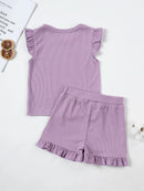 2024 Summer Hot selling Little Girl Daily Casual Clothing Minimalist Little Girl Polyester Set Cool Sleeveless Shorts Set Girl - M & M Global