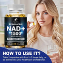 NAD+ and Resveratrol Supplement To Help Support Cell Regeneration, Natural Energy, Focus and Memory - M & M Global
