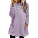 2024 Women Winter Warm Hoodie Coat Streetwear Fleece Pocket Thinken Sweatershirt Autumn Female Casual Loose Outfits Hoodie Tops