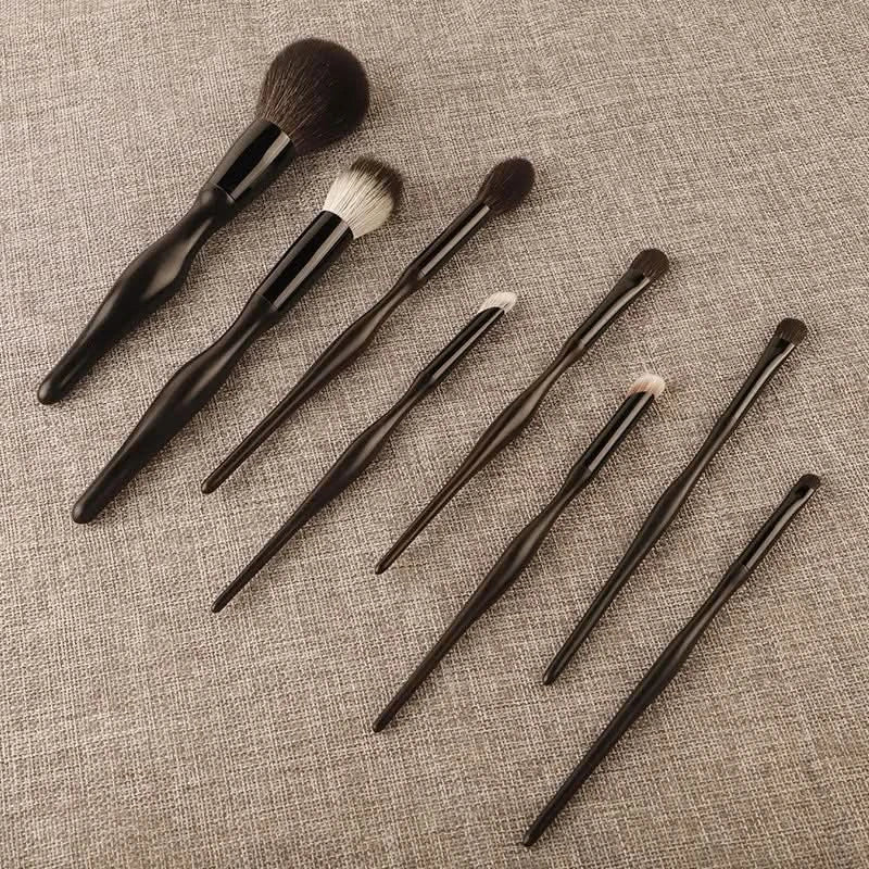 New sandalwood solid wood 8-point makeup brush set, great for makeup,easy to use professional makeup tools, no facial irritation - M & M Global