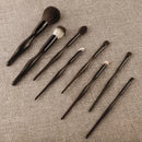 New sandalwood solid wood 8-point makeup brush set, great for makeup,easy to use professional makeup tools, no facial irritation - M & M Global