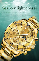 OLEVS Watches For Men Classic with Date Dress Luxury Big Face Waterproof Luminous Men's Wrist Watch Stainless Steel Men Watch - M & M Global