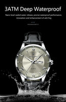 POEDAGAR Top Luxury Watch For Men Military Waterproof Luminous Date Week Man Wristwatch Leather Men's Quartz Watches Sport Reloj - M & M Global