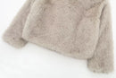 HH Women Elegant Faux Fur Coat Warm Fluffy Loose Long Sleeve Lapel Jacket Autumn Winter Fashion High Street Lady Outerwear