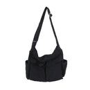 Women Messenger Bag Laege School Computer Shoulder Handbag Black Student Handbag Zipper Casua Canvas Bags - M & M Global