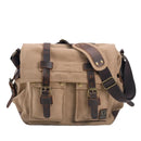 MUCHUAN Canvas Leather Men Messenger Bags   Big Satchel Shoulder Bags Male Laptop Briefcase Travel Handbag - M & M Global