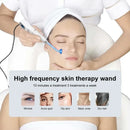 Blue High Frequency Facial Machine Screen Display Neon Electro Therapy Wand Glass Tube Anti Acne Spot Remove Skin Care Device - M & M Global