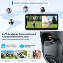 6K 12MP Outdoor Wifi Camera PTZ 8X Optical Zoom Three Lens Dual Screens Video Surveillance 8MP Dual Lens CCTV Security IP Camera - M & M Global