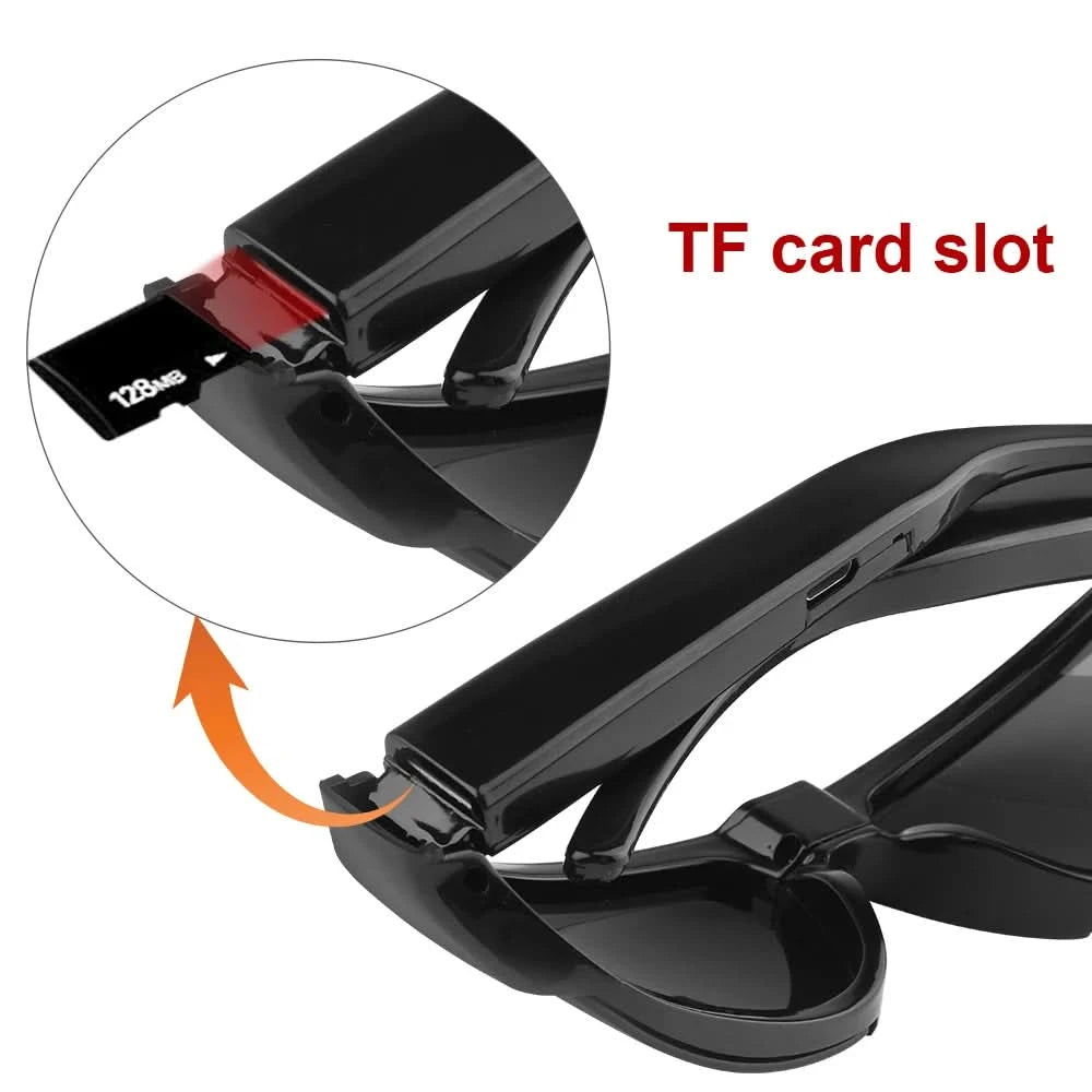 Portable 1080P HD Mini Glasses Camera Video Recorder Wearable Sunglasses Camera Outdoor Sports DV DVR Surveillance Camcorder - M & M Global