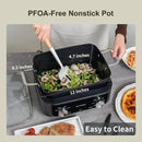 N61NA Nonstick Slow Cooker 7-Quart - PFOA-Free Ceramic-coated, 3 Heat Settings & Timer - Dishwasher & Oven Safe Pot for Effortle - M & M Global
