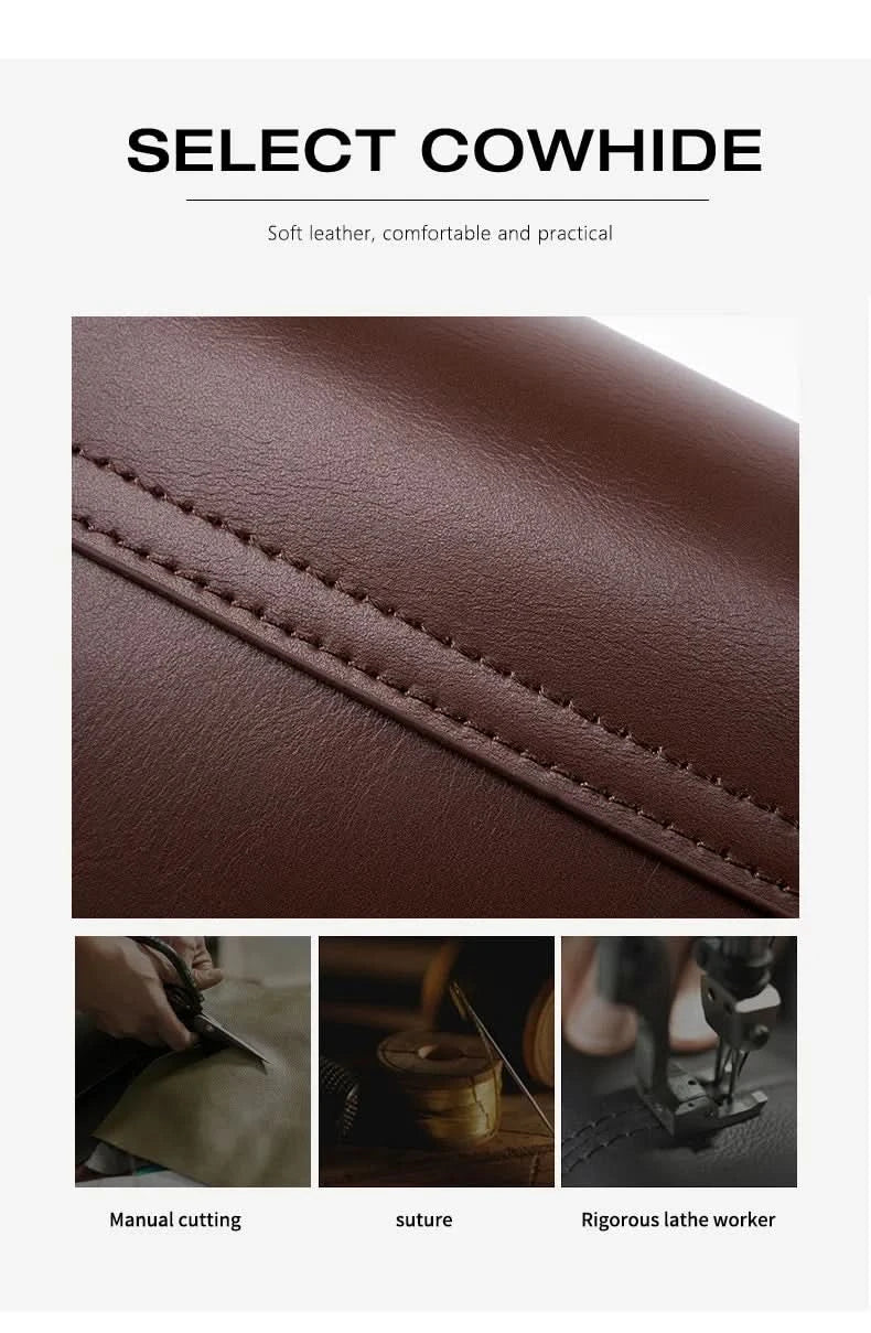 Genuine leather tofu bag large capacity high-end sense one-shoulder armpit commuting practical cowhide crossbody women's bag - M & M Global