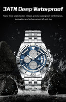 POEDAGAR Luxury Sports Man Wristwatch Waterproof Luminous Chronograph Date Quartz Men's Watches Casual Stainless Steel Men Watch