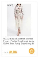 UCXQ Elegant Long Dress Fairy Style Embroidery Lace Patchwork Short Sleeve Waist Party Dresses For Women 2025 Spring Summer 9302 - M & M Global