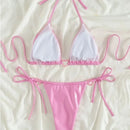 Sexy PU Bikinis 2025 Women's Swimwear Female Swimsuit For Swimming Wear Bathing Suits Brazilian Bikini Set Beachwear Pool Bather - M & M Global