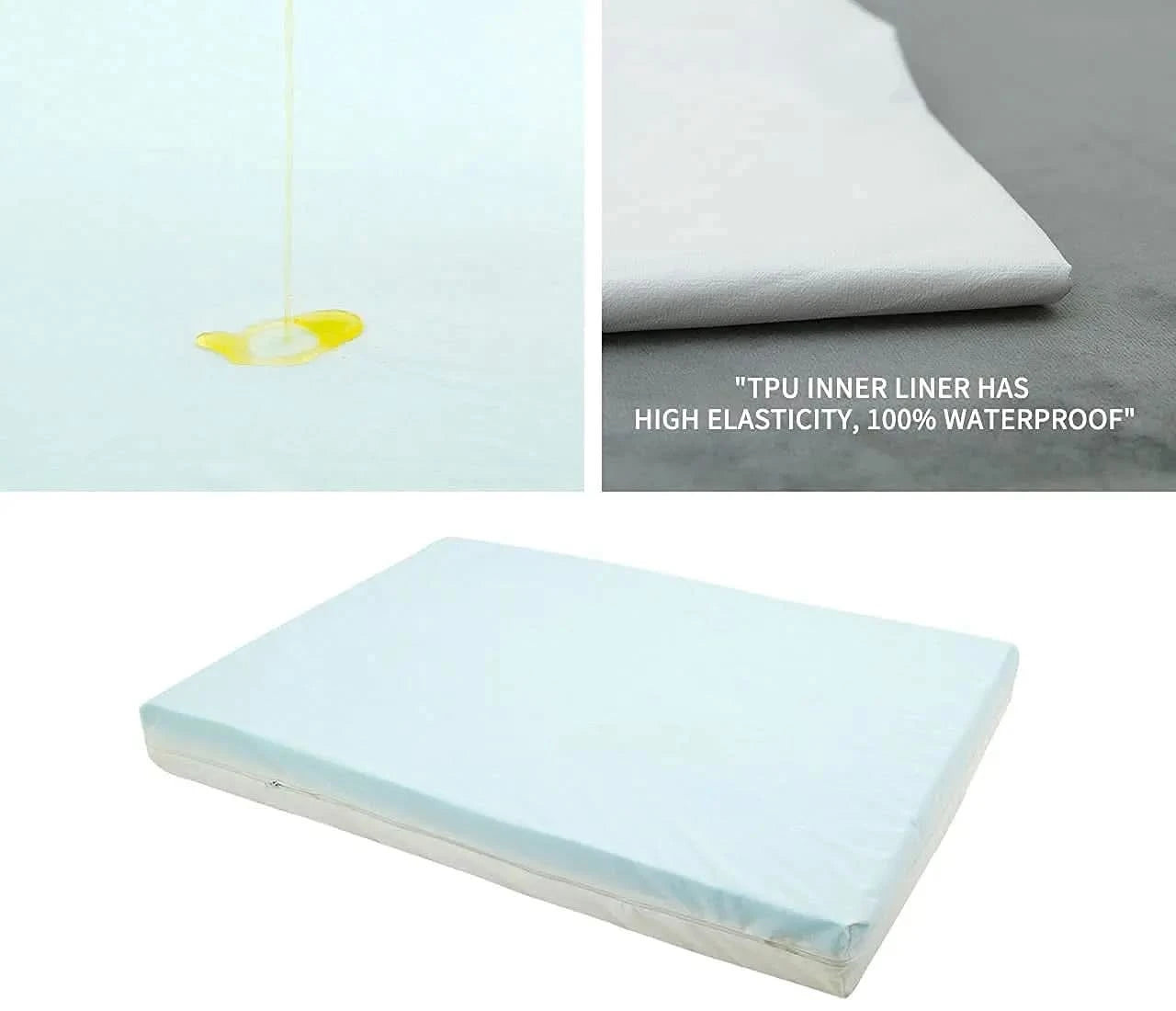 Orthopedic Dog Bed Waterproof Deluxe Plush Dog Beds with Removable Washable Cover Anti-Slip Bottom Pet Sleeping Mattress - M & M Global