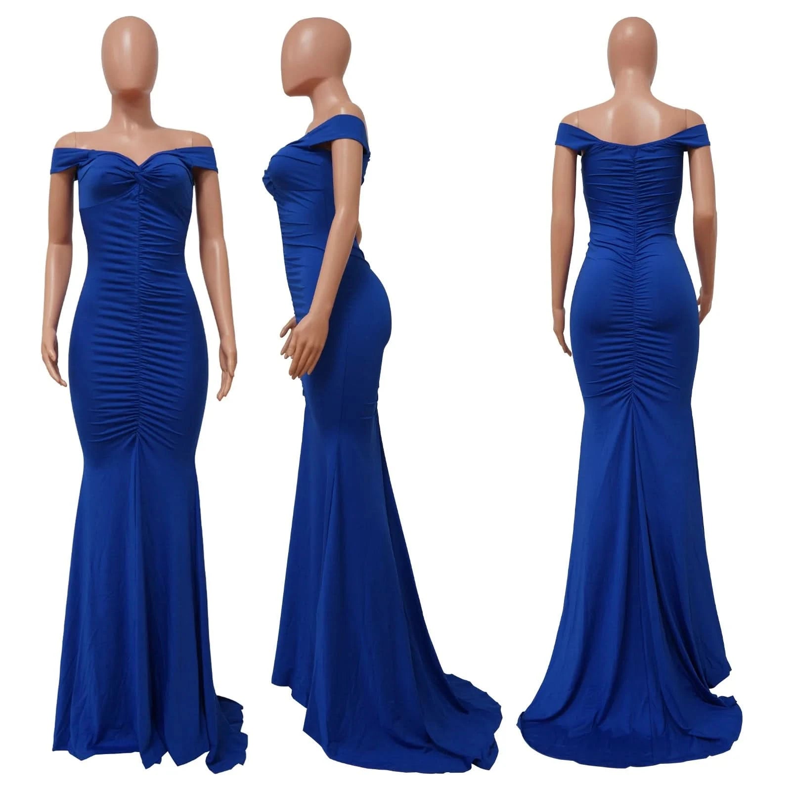 Women Long Dresses Sexy Backless Bodycon Evening Dresses Nightclub Maxi Dress Cocktail Birthday Party Welcome Prom Dress XSY039 - M & M Global
