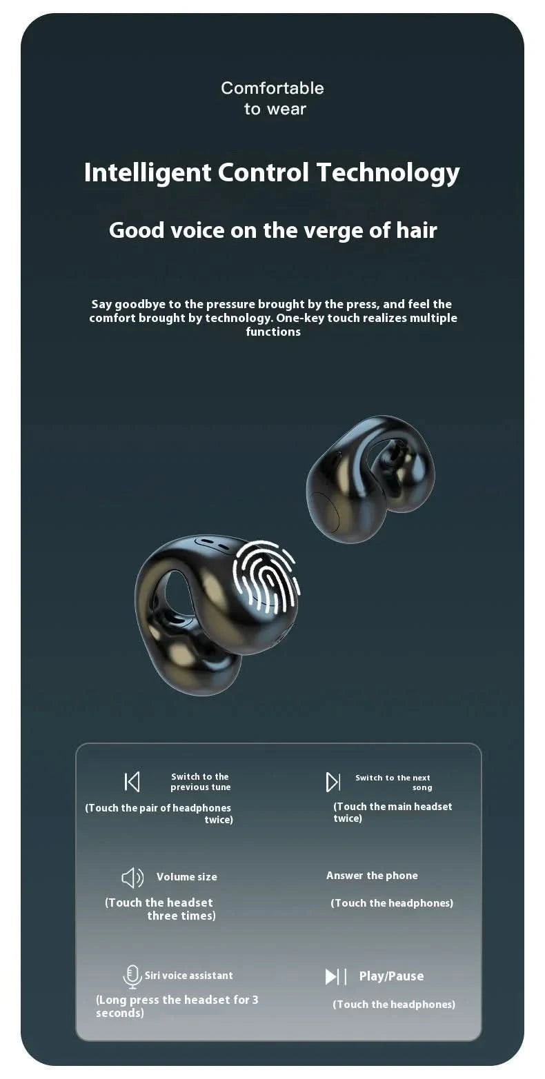 Xiaomi Bone Conduction Earphones Wireless Bluetooth HiFi Stereo Sports Waterproof Earphone With Microphone For Game Music - M & M Global