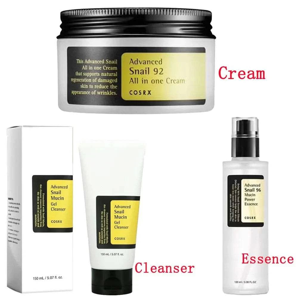 Advanced Snail 96 Mucin Power Essence/Cleanser/Cream Moisturizing Smoothing Nourishing Korean Cosmetics Facial Skin Care Product - M & M Global