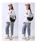 Simple Design Women's Messenger Bag Fashion Ladies Nylon Hobos Small Shoulder Bags Vintage Female Girls Purse Cloth Handbags - M & M Global