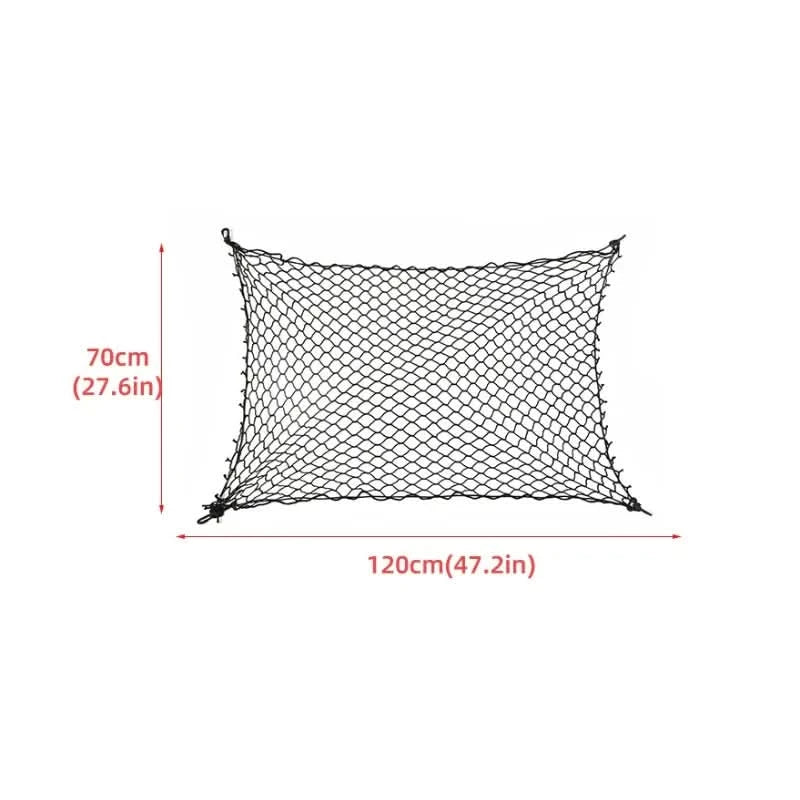1pc Car Pet Isolation Net Dog Luggage Cat Storage Obstacle Network Safe Driving Fixed Hook Trunk Net Bag 120cm/70 Auto Organizer - M & M Global