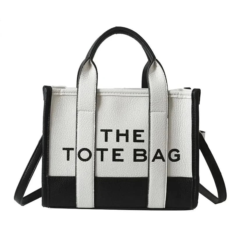 Hot Sale Of The Season New Women's PU Leather 3D Square Shoulder Bag Letter Tote Bag Color Block Fashionable Ladies Crossbody Ba - M & M Global