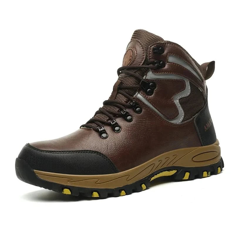 Widen Safety Boots Men Work Indestructible Shoes Climbing Boots Steel Toe Protective Boots Anti-smash Anti-puncture Safety Shoes