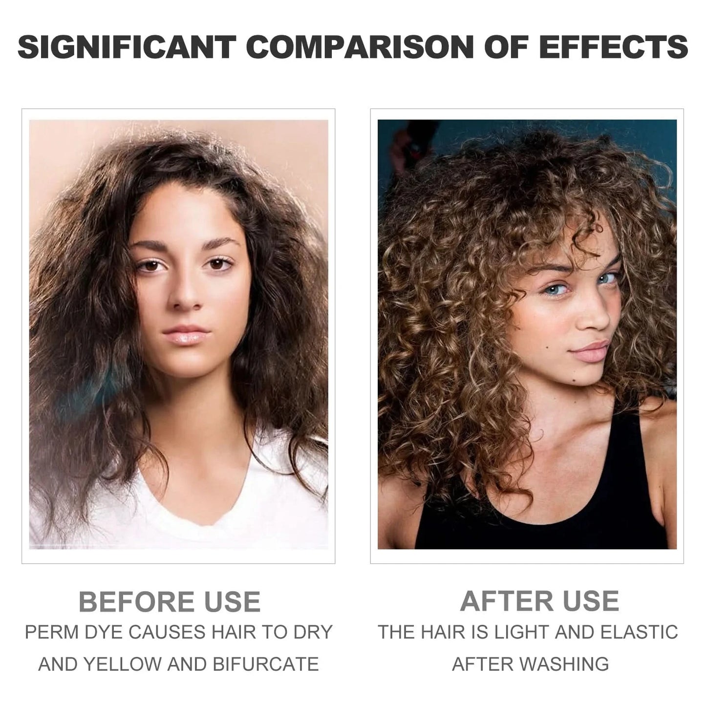 Styling Elastin Anti-Frizz Curly Hair Cream Long-Lasting Natural Definition & Bounce Moisturizing Shaping Perm Care Styling Full - M & M Global