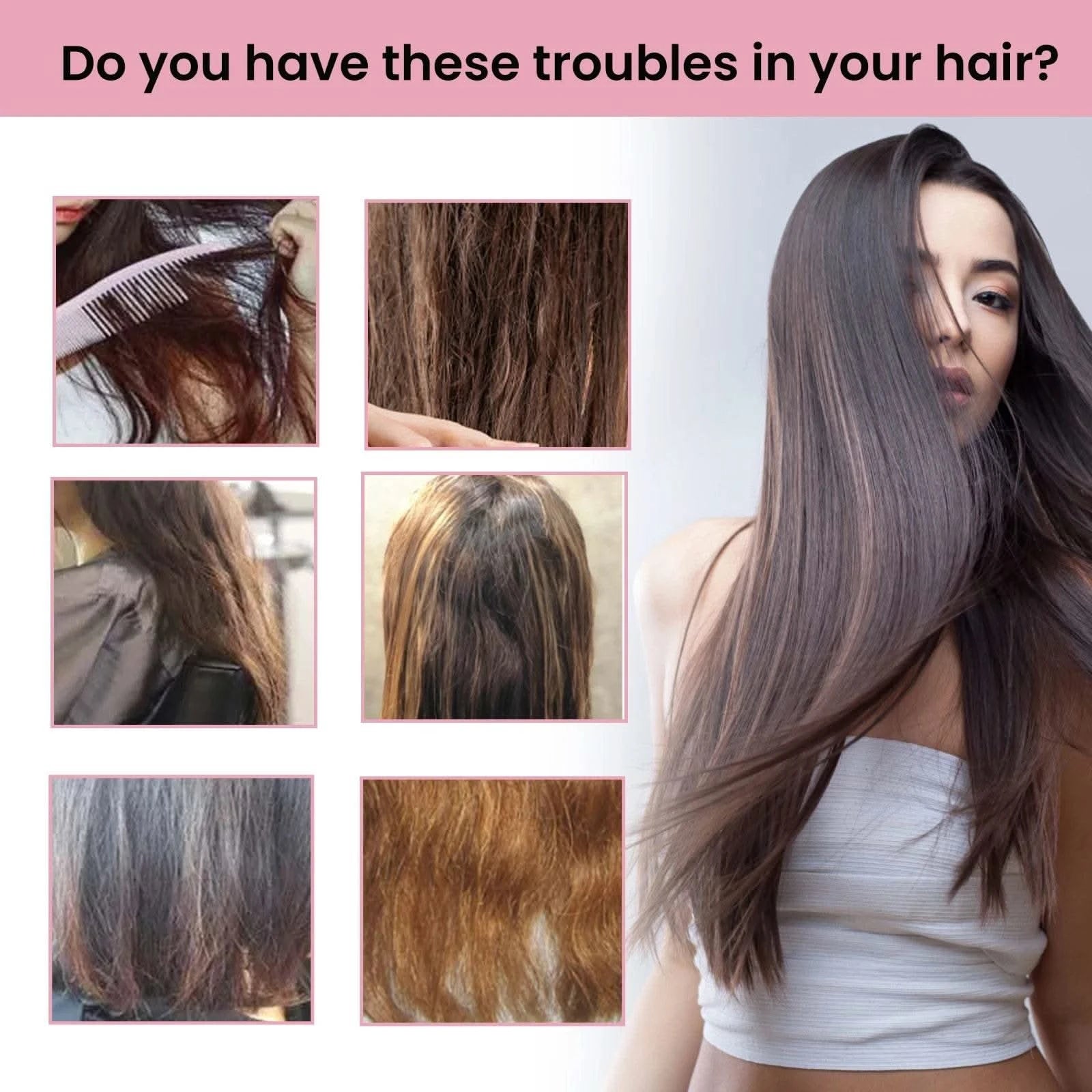 150ml Straightening Hair Care Cream With Hair Comb Straightening Cream for Smooth and Nourishing Hair for Dry Hair - M & M Global