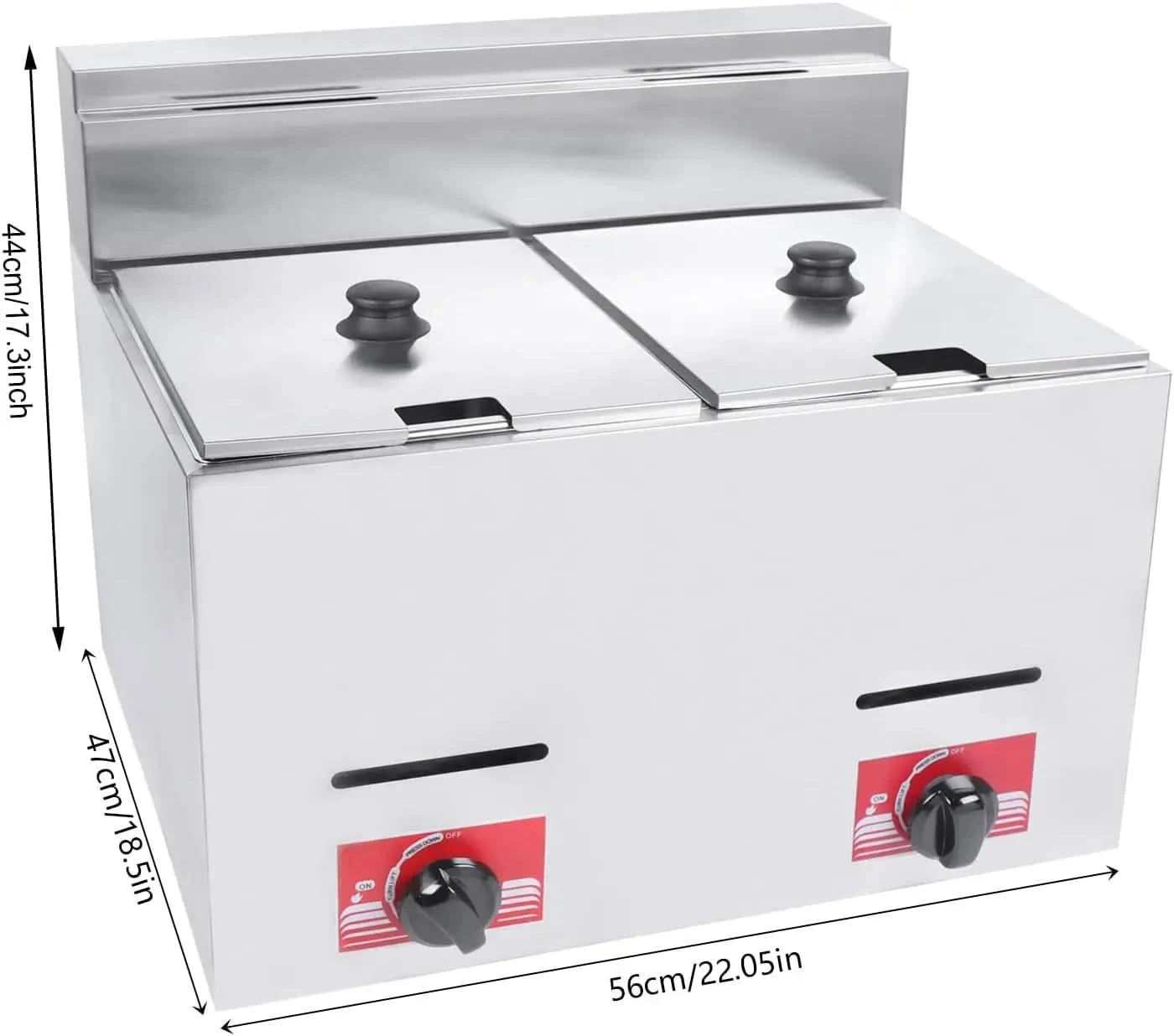 Propane Deep Fryer, Commercial Deep Fryer Propane Outdoor Fryers With Baskets Propane Stainless Steel Outdoor Fish Fryer for Hom - M & M Global