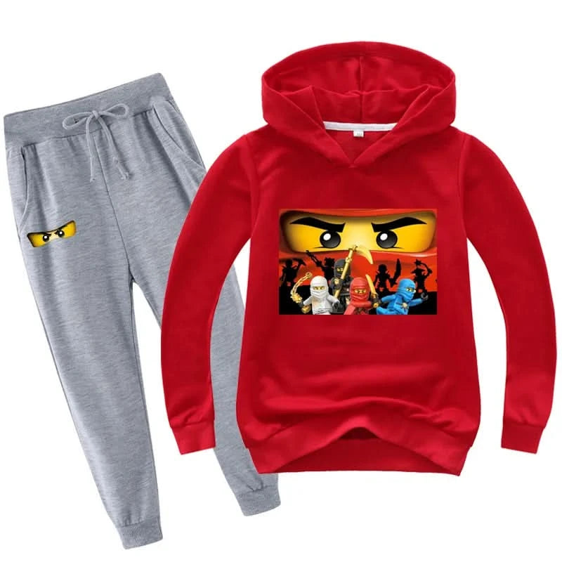 2-13 years Spring Autumn Children Clothing Sets  Kids Clothes Baby Boys Hoodies Pants 2 Pcs Set Tracksuit Anime Outwear Coat - M & M Global