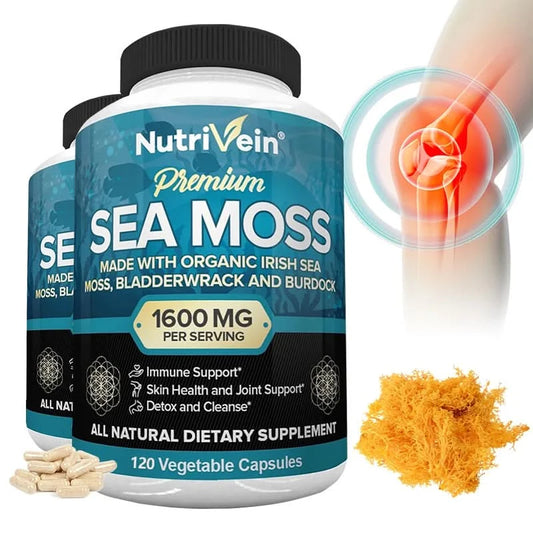 Vegetarian Organic Sea Moss Supports Immune System, Joint Health Intestinal Cleansing Detoxification & Cleansing Skin Supplement - M & M Global
