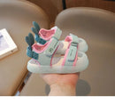 Children's Sandals 2-12 Years Old Cartoon Greenish Pink Soft Boys Girls Beach Shoes Casual Non-slip Kids Baby Sports Sandals - M & M Global