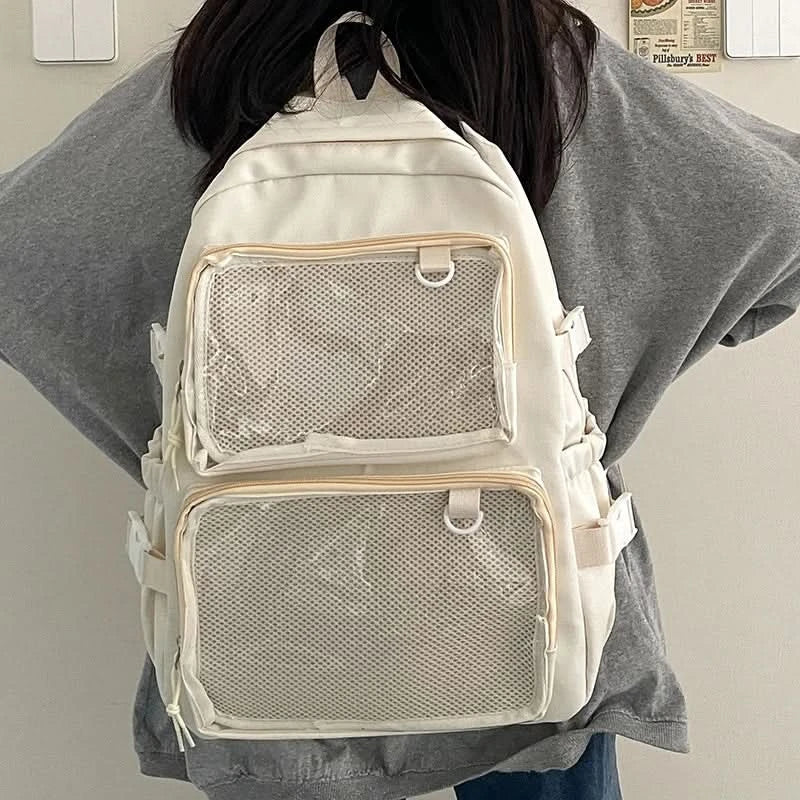 Japanese Style Transparent Ita Bag for Girls Comic Cons Large Capacity Women Backpack Fashion School Bags for College Student JK - M & M Global