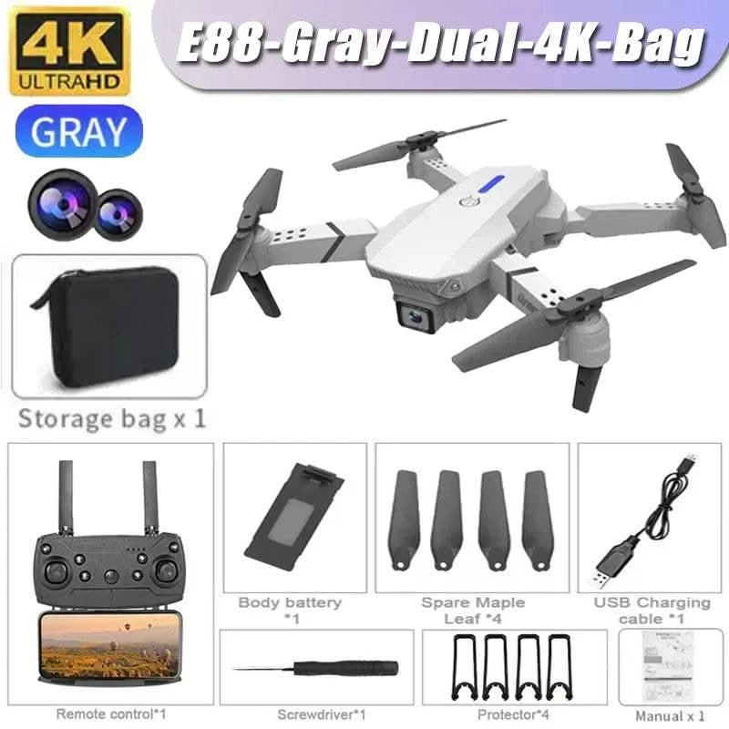 E99 Pro Drone Quadcopter Remote Control Handle Four Axis Aircraft HD 6K Photography UAV Altitude Fixation Helicopter Toys - M & M Global