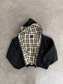 Y2K New American Fashion Trend Joker Pattern Printed Fur Collar Zipper Hoodie Women Street Casual Loose Fleece Padded Sweatshirt