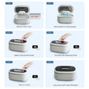 550ml Ultrasonic Cleaner, 45kHz Portable Jewelry Glasses Cleaning Machine, Deep Cleaning Ultrasound Appliance With 100ml Cleaning Solution, 5 Timer, 3 Power Levels, Degas Mode