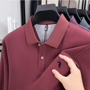 100% pure cotton fashionable men's brand Paul exquisite embroidered long sleeved spring autumn new comfortable casual POLO shirt